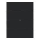 BERKER 75164092 KNX pushbutton sensor B.IQ | 4-fold, standard | glass black