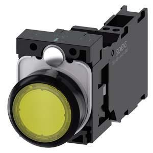 Siemens 3SU1102-0AB30-3FA0 push button illuminated 22mm round yellow 1S1OE