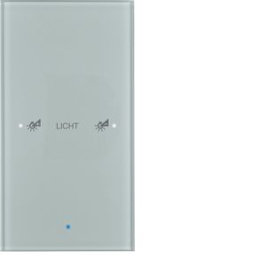 BERKER 75141134 KNX push button sensor glass | 1-way, comfort, configured | glass aluminum