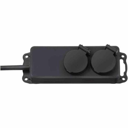 Brennenstuhl 1159930 power strip 2f black 2m 45° IP20