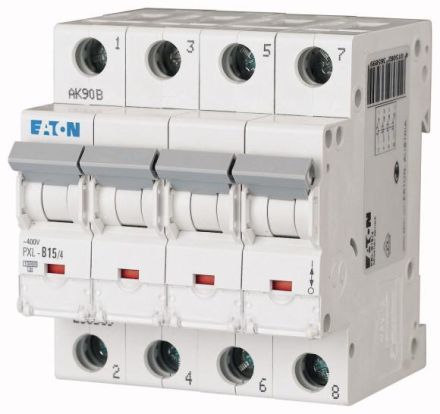 Eaton PXL-C15/4 circuit breaker, 15A, 4p, C-Char , 236615