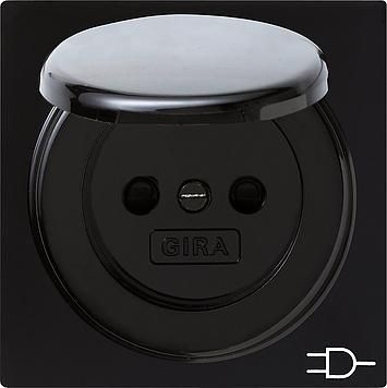 Gira 045447 SCHUKO socket KD S-Color Black