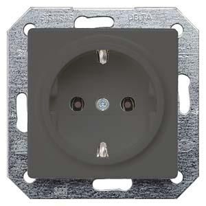 Siemens 5UB1921 SCHUKO socket carbon metallic 10/16A 250V