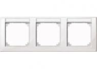 MERTEN 471319 Frame 3-way horizontal polar white glossy
