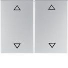 Berker 14357203 Rocker switch with imprint symbol arrows aluminum Berker K.5