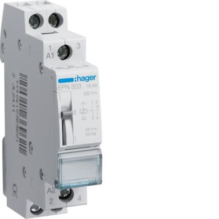 Hager EPN503 remote switch 1S/1OE 48V AC 16A
