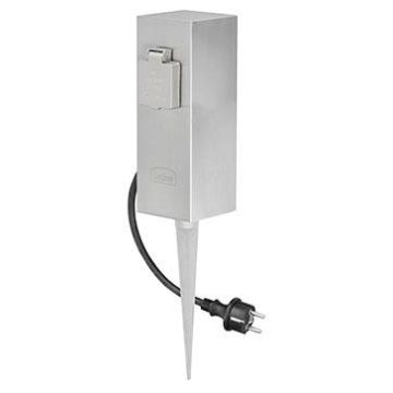 LEDINO 11790000003015 Connect S2 socket post 2-pack stainless steel outdoor