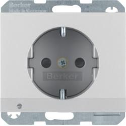 Berker 41097003 SCHUKO socket with LED orientation light Alu Berker K.5