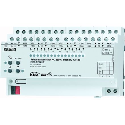 JUNG 2508REGHE KNX combination blind actuator AC/DC | 8-fold