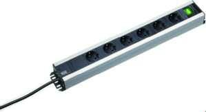 Bachmann 300.008 tradesman strip 6xSchuko 1xswitch right