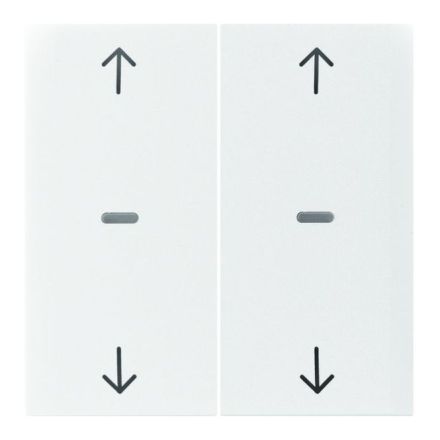 BERKER 80961389 Cover for push button sensor S.1/B.3/B.7 | 2-way, arrows | polar white glossy