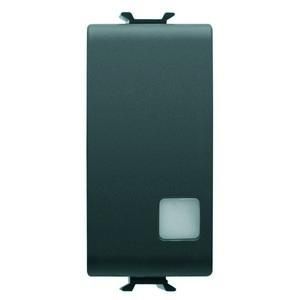 Gewiss GW12005 illuminated 1M 2P 16AX black switch