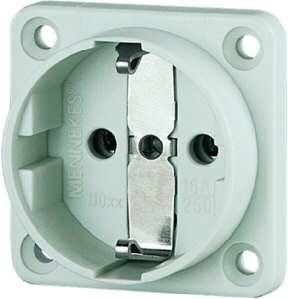 Mennekes 11510 16A 2-pole +E 230V grey wall socket SCHUKO