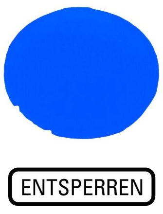 Eaton M22-XDL-B-D14 button lens, flat blue, UNLOCK, 218321