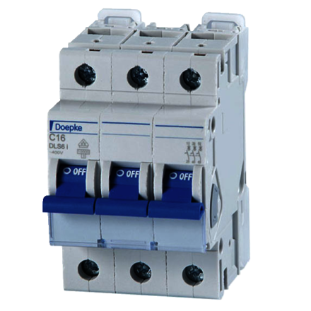 Doepke 09916283 DLS6I C2A 3-pole 10KA circuit breaker