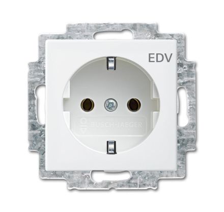 Busch-Jaeger 20 EUC/DV-914 SCHUKO® socket insert, with imprint 'EDV' alpine white