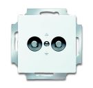 Busch-Jaeger 2095 UC-84 flush-mounted potential equalization plug, 2-way studio white