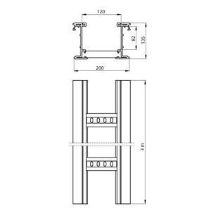 Unex 67220-04 Insulating grey RAL7035 135x200 U23X Cable ladder