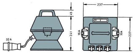 Elektra Tailfingen SV 32/311 in solid rubber housing socket distributor
