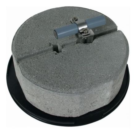 Dehn & Söhne 253239 Base plate and concrete block for HVI conductor roof conductor holder set