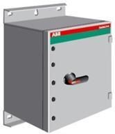 ABB Stotz-Kontakt OT1000KLUU4BZ, safety switch 4-pole, 1000A, IP65, sheet steel housing, black handle, 1SCA104473R1001