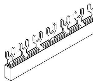 Pollmann 2217312 G-3L-160 ML 9TE 3-pole 10qmm phase busbar fork