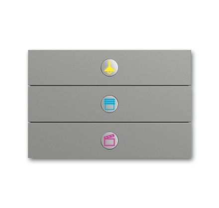 BUSCH-JAEGER 6342-866-101 Control element for priOn | 3-way | stainless steel