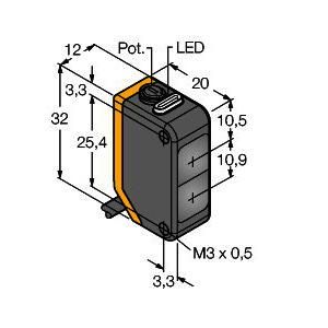 Turck 3078151 Q20PDXL diffuse reflection sensor