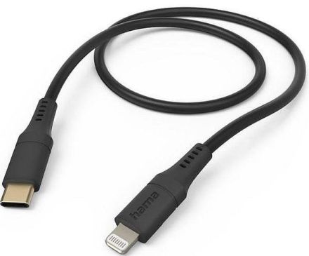 Hama 201573 'Flexible', USB-C-Lightning, 1.5 m, black USB charging cable