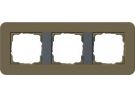 Gira 0213426 cover frame 3f Gira E3 Umbra/Anthracite