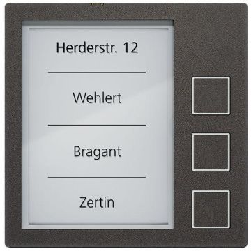 TCS AMI10913-0057 3 buttons black bell button module