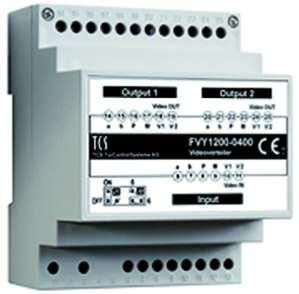 TCS FVY1200-0400 2-way VT02-SG video signal distributor