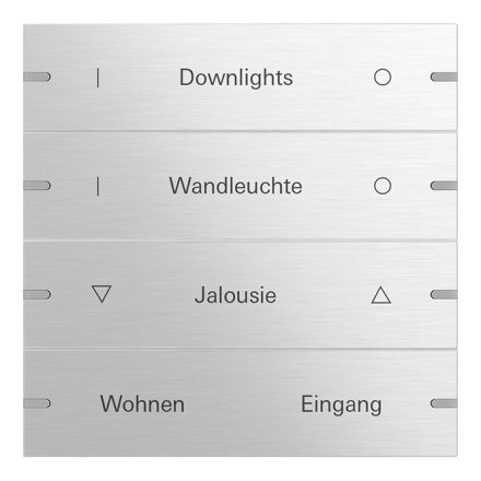 GIRA 503417 rocker set writable for push button sensor 4 | 4-way | aluminum