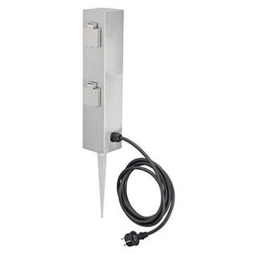 LEDINO 11790000004015 Connect S4 socket post 4-pack stainless steel outdoor