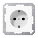 Jung ABA1520WW SCHUKO socket, 16 A 250 V ~, Duroplast antibacterial, AS series, alpine white