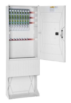 GSAB 58S1700K8LSL00-1 busbar 30x5 4-pole 100mm with 8xNH00 cable distribution column