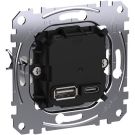 MERTEN MEG4366-0120 TYPE A+C 45W USB charging station insert