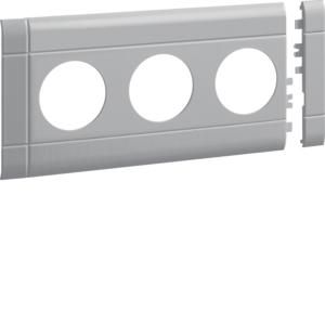 TEHALIT GB10030K7035 modular panel 3-way socket 100mm light grey