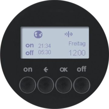 BERKER 85745231 KNX-RF timer quicklink R.1/R.3 | with display | glossy black