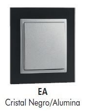 EFAPEL SINGLE FRAME BLACK CRISTAL/ALUMINIUM