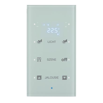 BERKER 75643130 KNX touch sensor glass | 3-fold, temperature controller | glass polar white