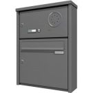 Ritto RGE1346120 letterbox surface-mounted vertical audio, chrome ring, stainless steel