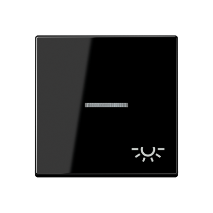 Jung A590BFKO5LSW rocker switch 1-way with light guide, symbol light, thermoplastic, series A, black