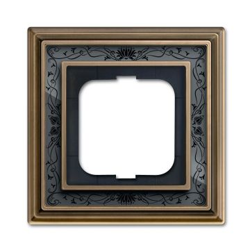 Busch-Jaeger 1721-843 cover frame, 1-way frame antique brass decor anthracite