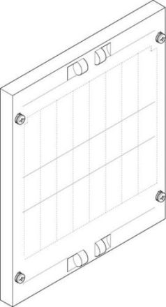 ABN 250x300mm 1FB/2RE perforated 7xD02 horizontal cover plate (FAP12674N)