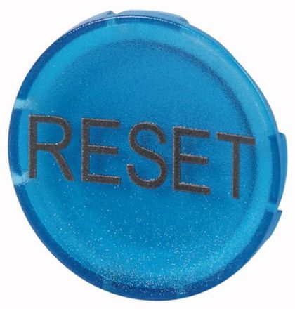 Eaton M22-XDL-B-GB14 button lens, flat blue, RESET, 218336
