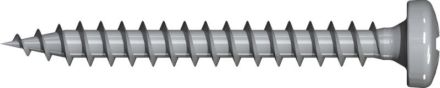 Reisser 009203V138-0350304-1 RETINOX 2 chipboard screw, Pan Head, PZ, full thread, 3.5 x 30, stainless steel A2, threaded, pass., 1x sliding, packed in 200 pieces