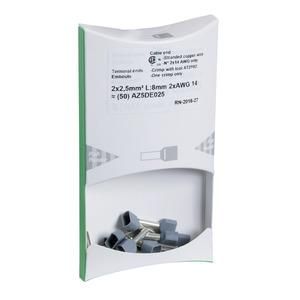 Schneider Electric AZ5DE025 AZ5 acc. NF 2.5mm2/AWG14 grey 5 x 50 pcs wire end ferrule