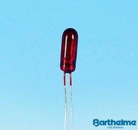 Barthelme 2110163R T 2.3x6mm WT red 16V 30mA (2 pcs/bag) subminiature lamp