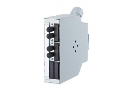 METZ CONNECT 2xSC-Duplex coupling phosphor bronze fiber optic distributor Opdat Reg+ light gray, 150240C30210E